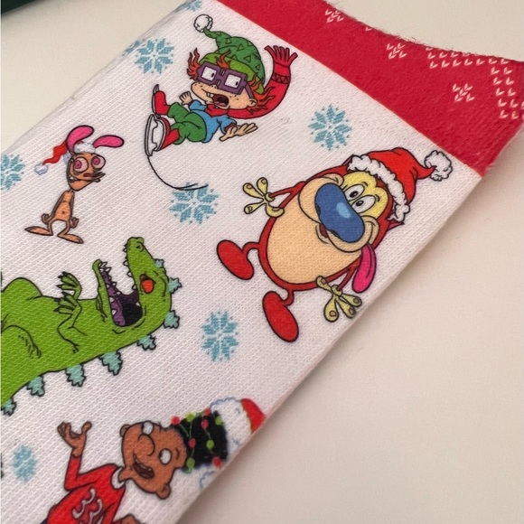 NEW Nickelodeon Cartoon Characters travel Coffee MUG with lid Cup  pair of socks - Picture 3 of 11